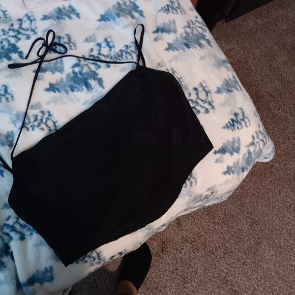 Black Women's Cami Top - Lightweight Strappy Tank - Picture 10 of 11